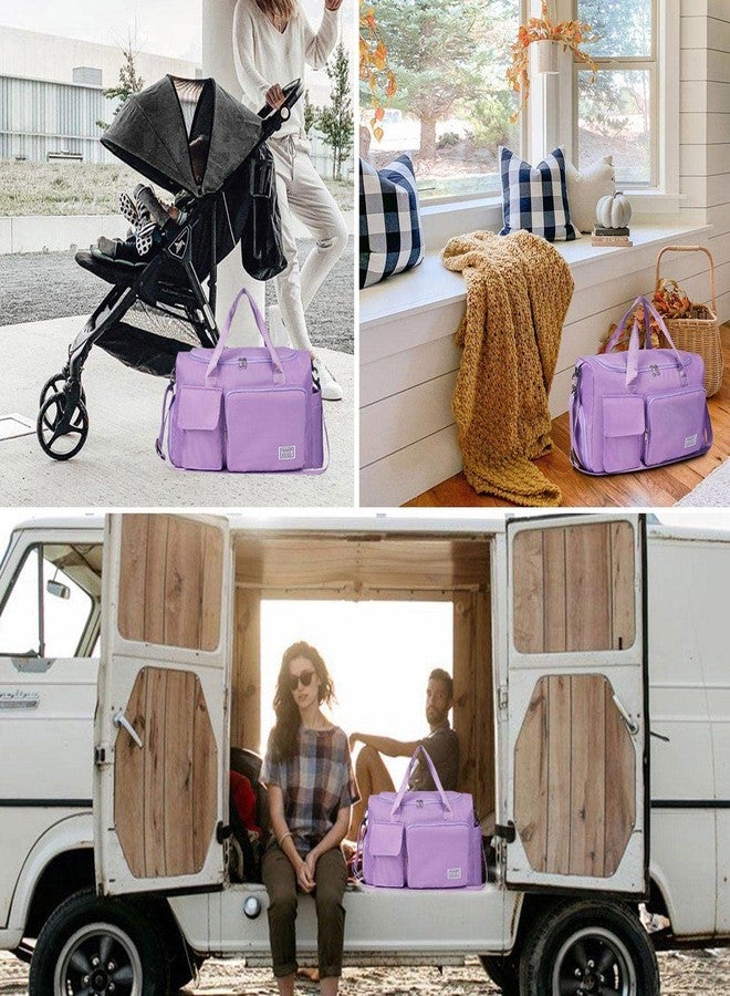 Xpandio Nylon 44 cms Imported Travel Duffle Bag Sports Gym Shoulder Bag for Women with Wet Pocket & Shoe Compartment Weekender Overnight Travel Luggage Bag (Purple, 44 x 18 x 29 cm) - Image 3
